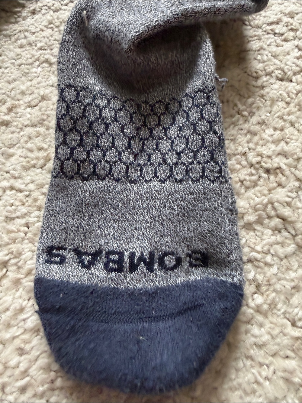 Bombas gray and blue youth medium Crew socks - Picture 4 of 5